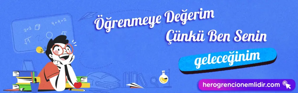 Öğrenmeye değerim çünkü ben senin geleceğinim: Kitaplara yaslanmış düşünceli gözlüklü çocuk (illüstrasyon)