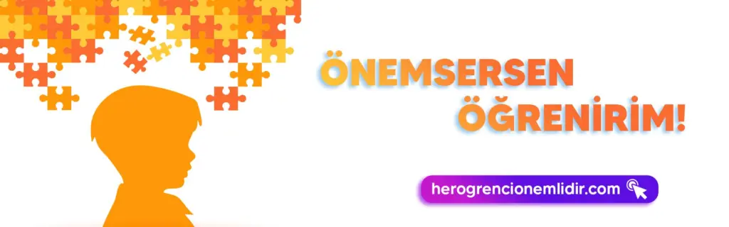 Önemsersen öğrenirim: Başından yapboz parçaları dağılan çocuk silüeti
